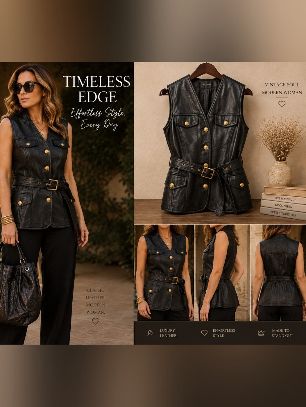 Daniel Leather Vest